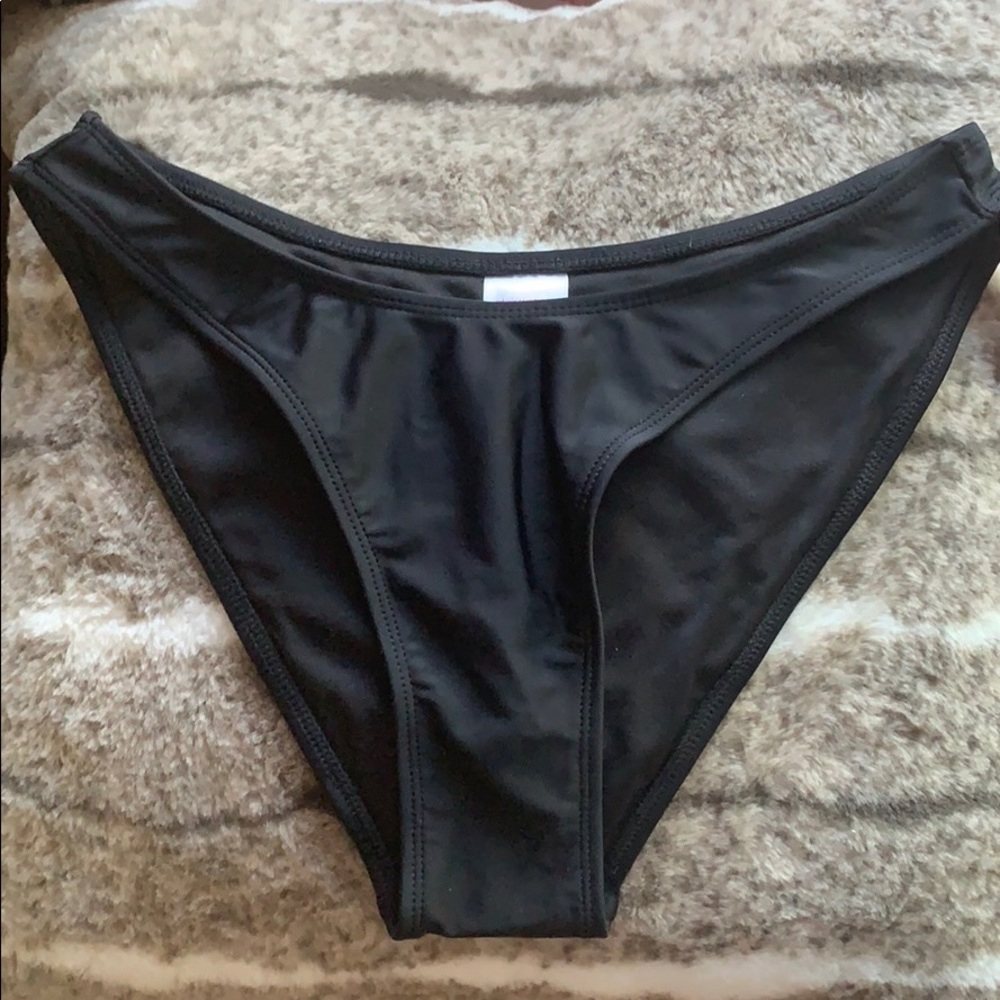 🆕 black high leg bikini bottom